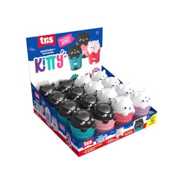 Imagem de Apontador com Deposito Borracha Tris Kitty Display 16 Unidades