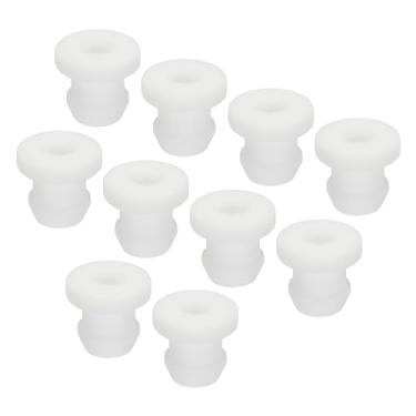 Imagem de 30 peças de encaixe de borracha com ilhós diâmetro de 6 mm ID 3,5 mm vedação anti-arranhões para caixa elétrica tubo de cabo branco