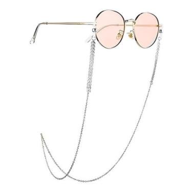 Imagem de Cordão Para Óculos Elegante  Corrente 60cm Prateado - wb, Prata