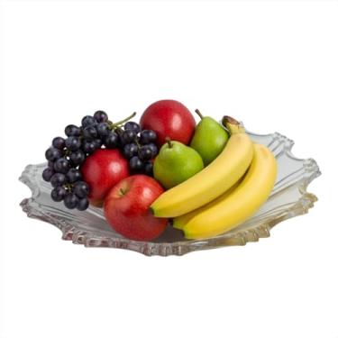 Imagem de Saladeira Fruteira Vidro 32Cm Organizador de Frutas Centro Mesa Decoração Cozinha