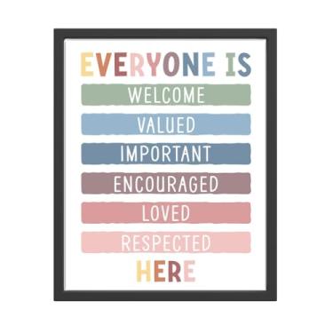 Imagem de Todo mundo é bem-vindo aqui, impressão de arte de parede, pôster de saúde mental, boêmio, sala de aula, deve ter, escola, conselheiro, escritório, decoração calma, espaço seguro, pôster educativo (20