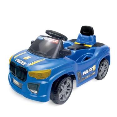 Imagem de Super Moto Carrinho de Passeio Infantil Police, Azul, Plástico, Unisex, 15x10x10 cm, para Crianças 3-8 Anos, Montagem Não Necessária, Tema Esportivo