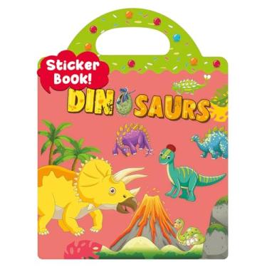 Imagem de Popokeegoo Reusable Sticker Book, Travel Stickers for Kids, Waterproof Sticker Books, Crafts Activities for Toddlers 3 4 5 Year Old, Dinosaurs