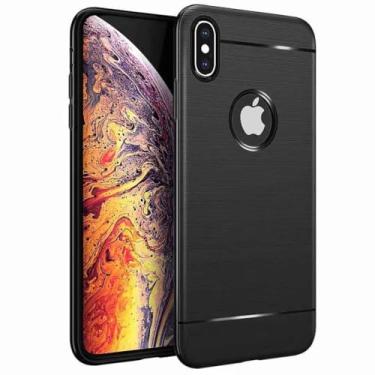 Imagem de Capinha TPU Antiqueda Preto Escovado iPhone 7 Plus Capa TPU Preto Escovado iPhone 7 Plus