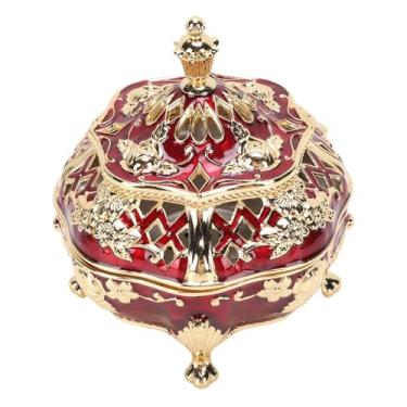 Imagem de Sanpyl Suporte de Queima de Incenso de Metal Vintage Com Coletor Destacável, Liga de Zinco Esculpido Ornamento Cone Suporte de Incenso para Decoração de Escritório Em Casa (ouro vermelho)