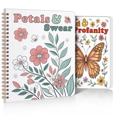 Imagem de Livros de colorir florais engraçados para adultos: um conjunto de 2 para relaxamento e risos - o presente perfeito para aliviar o estresse para mulheres