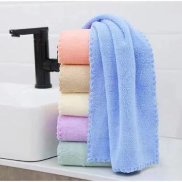 Imagem de Toalha de Banho Grande Microfibra 70x140cm Secagem Rápida Alta Absorção Academia Praia Viagem (lilas)