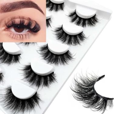 Imagem de Cílios postiços Ninglash Mink Lashes Fluffy Dramatic 20mm D Curl