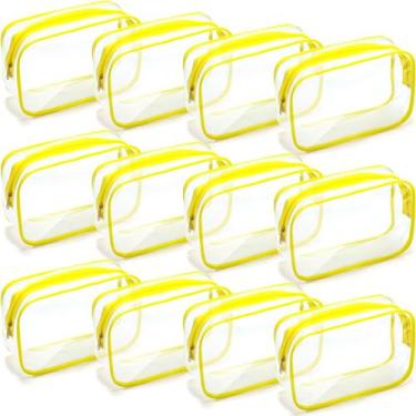 Imagem de Bolsas de maquiagem Weewooday Bolsas com zíper de PVC transparente (12
