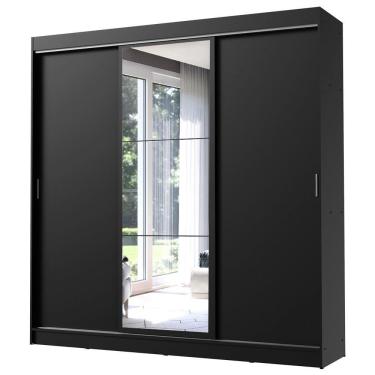 Imagem de Guarda Roupa Casal 3 Portas de Correr com Espelho Madesa