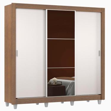 Imagem de Guarda Roupa Casal Mônaco 3 Portas Correr com Espelho Madesa