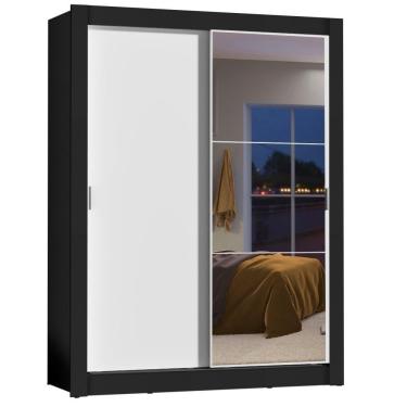 Imagem de Guarda Roupa Solteiro 2 Portas Correr Espelho Dallas Madesa