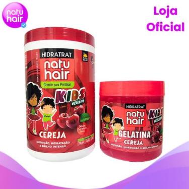 Imagem de Kit Creme para Pentear Cereja + Gelatina de Cereja Natuhair 500g - Nat