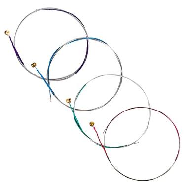 Imagem de Conjunto universal de 4 conjuntos de cordas de violino 4/4 de 16 peças, cordas de violino tamanho completo, corda prateada clássica (GDAE) núcleo de aço com cabeça esférica niquelada para instrumentos