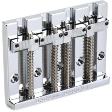 Imagem de Leo Quan Badass II Ponte de baixo de 4 cordas de alta massa - cromado