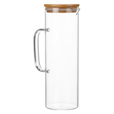 Imagem de Jarra Vidro Borossilicato C/Alça Tampa Bambu 1,5l Suco Água