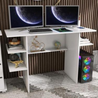 Imagem de Mesa Gamer para 2 Monitores com Nichos e Área para Gabinete - MAGAZINE