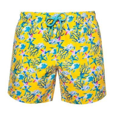 Imagem de Shorts De Banho Aquarium Com Três Bolsos, Forro Em Tela, Cós Elástico 