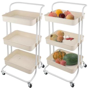 Imagem de Carrinho Organizador Multiuso com Rodinhas (Bege)