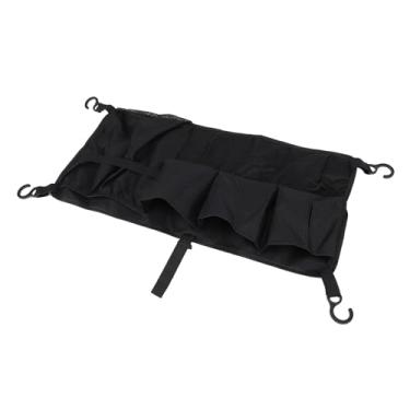 Imagem de SUNGOOYUE Bolsa Lateral para Carrinho de Piquenique, Durável, Dobrável, Bolso de Armazenamento, Vários Compartimentos, Preto para Acampamento, Material de Tecido Oxford 600d
