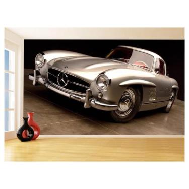 Imagem de Papel De Parede 3D Carro Antigo Mercedes 300 Sl 3,5M Cxr68 - Você Deco
