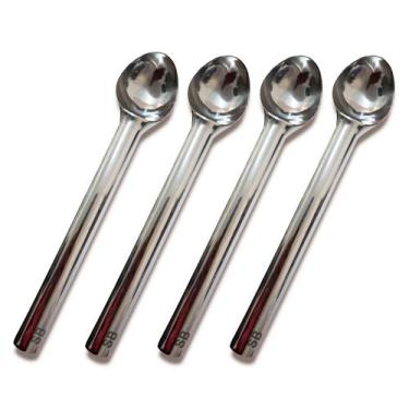 Imagem de KIT 4 COLHERES, CONCHAS, BOLEADORES de Sorvete Em ALUMÍNIO Cabo LONGO 