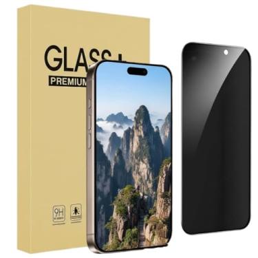 Imagem de Protetor de tela de privacidade para iPhone 17 Pro de 6,3 polegadas com protetor de lente de câmera, filme de vidro temperado anti-espião, ferramenta de fácil instalação, 1 pacote cada