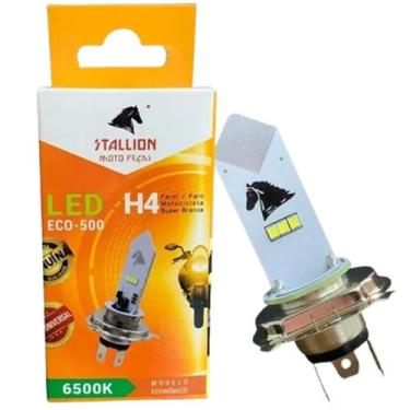 Imagem de Lampada Led Farol Moto H4 Eco 500 6500k Cavalinho Stallion 