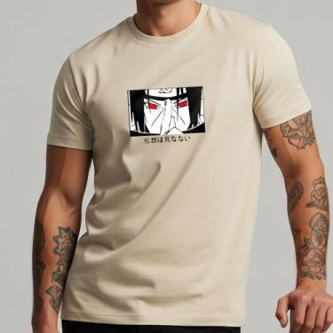 Imagem de Camiseta Itachi Sharingan Naruto Estampa Anime Masculina Casual Estilo