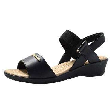 Imagem de Sandalia Feminina Anabela Baixa Moda Conforto Comfortflex