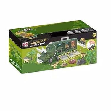 Imagem de Cryfokt Brinquedo Modelo de Caminhão Dinossauro Formato Exclusivo de Triceratops Com Luzes Piscantes para Crianças Menino, Simulação de Aparência Realista Pneus Música Com Luzes para Presente de