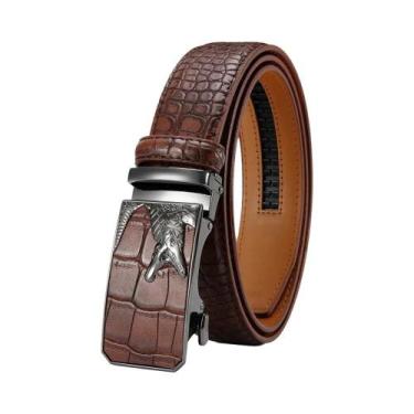 Imagem de Cinto Masculino De Couro PU Com Fivela Automática De Alta Qualidade Pa