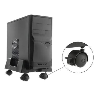 Imagem de Suporte Porta Gabinete Carrinho Ajustavel Rodizios Com Trava