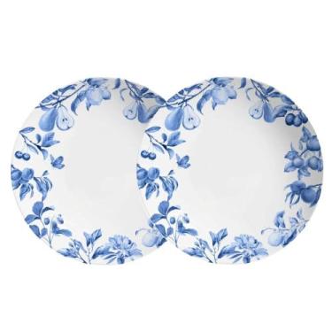 Imagem de Jogo 2 Pratos Raso Coup Frutela 29cm Azul Cerâmica Alleanza.