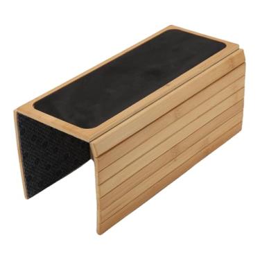 Imagem de AYNEFY Mesa de Braço de sofá, Bandeja de Braço de sofá de Design Dobrável Organizador Flexível de Apoio de de Com Almofada de Cortiça Antiderrapante Bandeja de Mesa de