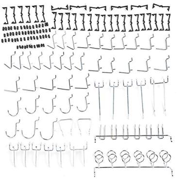 Imagem de aqxreight 51 Peças Gancho Pegboard Kit de Combinação de Gancho de Suspensão Banhado a Níquel para Alicate de Chave de Martelo Uso Seguro e Clipe a Vontade Garante Revestimento de Níquel Produto de