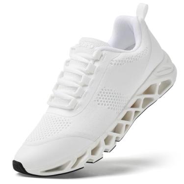 Imagem de TSIODFO Tênis feminino moderno, esportivo, corrida, atlético, tênis, caminhada, Branco, 37