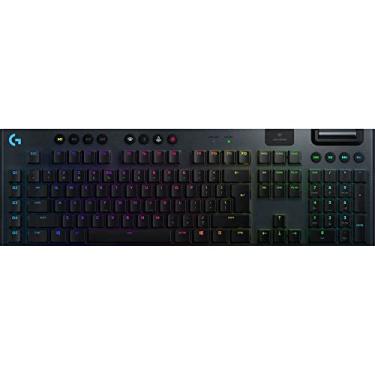 Imagem de Teclado Mecânico Gamer Sem Fio Logitech G915 LIGHTSPEED com RGB LIGHTSYNC, USB ou Bluetooth, Controles de Mídia, Design Ultrafino, Exclusivo Switch de Perfil Baixo GL Tactile e Bateria Recarregável