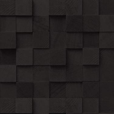 Imagem de Blocos Pretos 3D - papel de parede