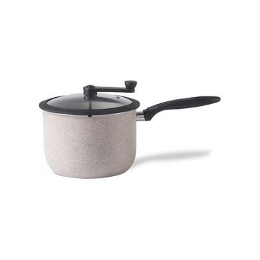 Imagem de Pipoqueira Brinox Ceramic Life Pic Poc Ø22x15,5cm  5,5L Tampa com Vidro Temperado Vanilla Creme