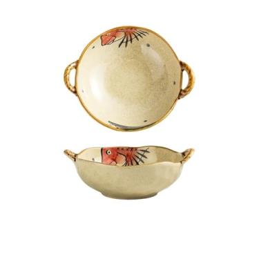 Imagem de Tigelas de sopa resistentes de 750 ml com alças seguras para forno, tigelas de sopa de cebola francesa, tigelas de macarrão profundas resistentes ao calor para família, utensílios de jantar para