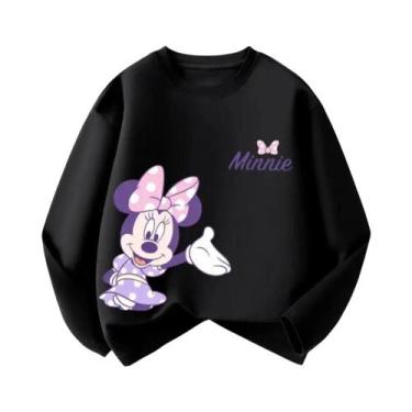 Imagem de Camiseta Infantil Preta De Manga Longa Com Estampa Do Mickey Casual Es