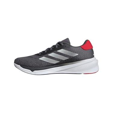 Imagem de adidas Tênis masculino Supernova Stride, Cinza/branco/melhor escarlate, 11