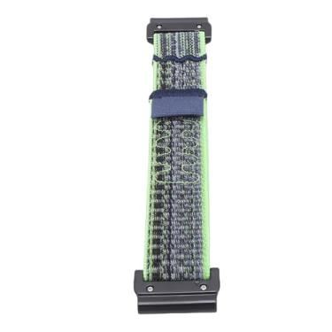 Imagem de MAVIS LAVEN Pulseira de Relógio Em Nylon, Cinta Ajustável Leve como Pena para Fenix 8 Pro 51mm 7X 6X 5X Smartwatches, Com Design Trançado Respirável para Caminhadas Corridas Atividades (Verde Brilhante Azul)