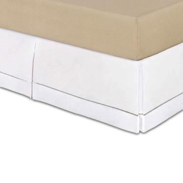 Imagem de Saia Box King 200 Fios Ponto Palito - Rafaloro, Branco