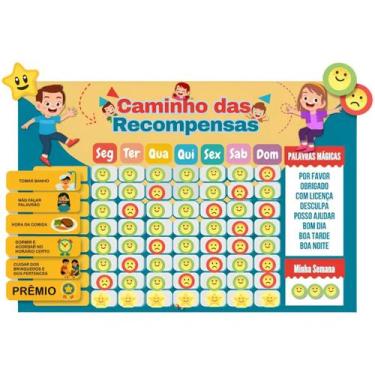 Imagem de Quadro De Rotina Infantil Incentivo Quadro Atividades Diária - Opfy