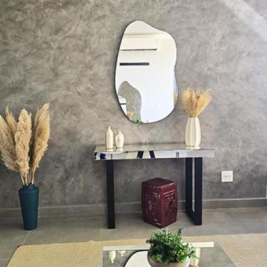 Imagem de Espelho Decorativo Orgânico de Parede Dunna Sem Moldura Instalação Fit