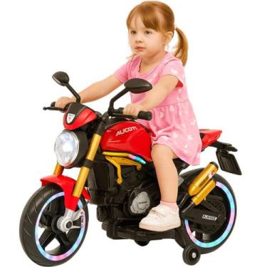 Imagem de Moto Elétrica Infantil Lightning Rider Bang Toys Vermelha 12V