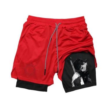 Imagem de Shorts Masculinos Respiráveis De Secagem Rápida Para Basquete E Corrid