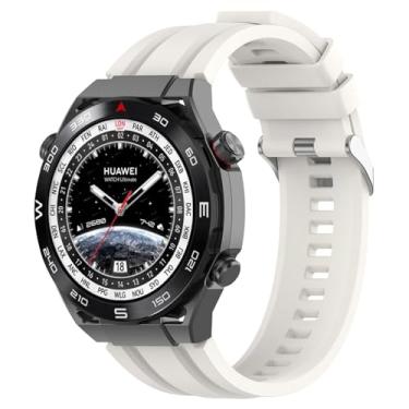 Imagem de MURVE Pulseira de silicone de 22 mm para relógio huawei gt 4/pro/Ultimate/3/2 de 46 mm para Samsung Galaxy Watch de 46 mm/watch 3 de 45 mm/Gear S3 (branca, 46 mm)